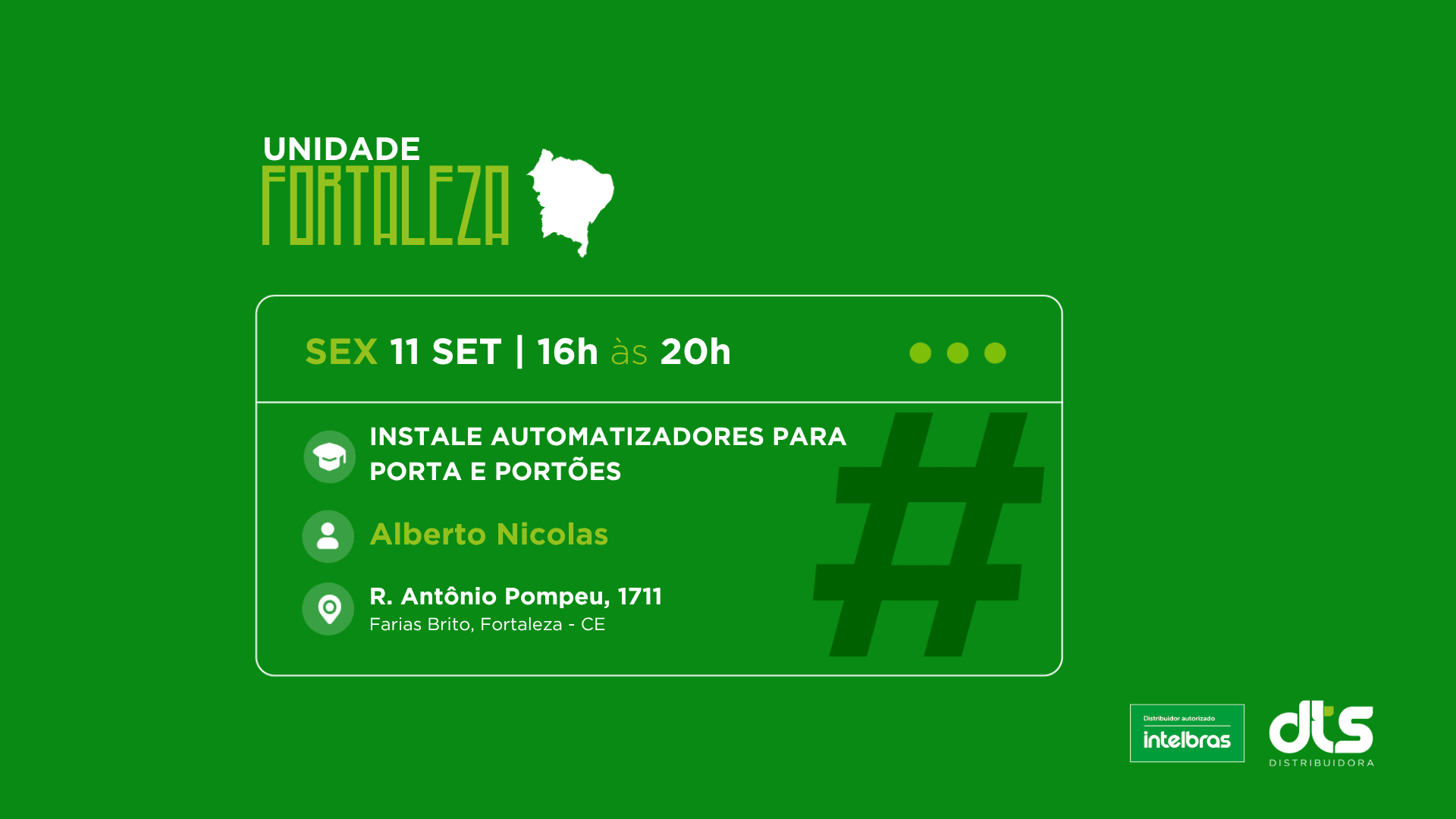 Instale automatizadores para porta e portões