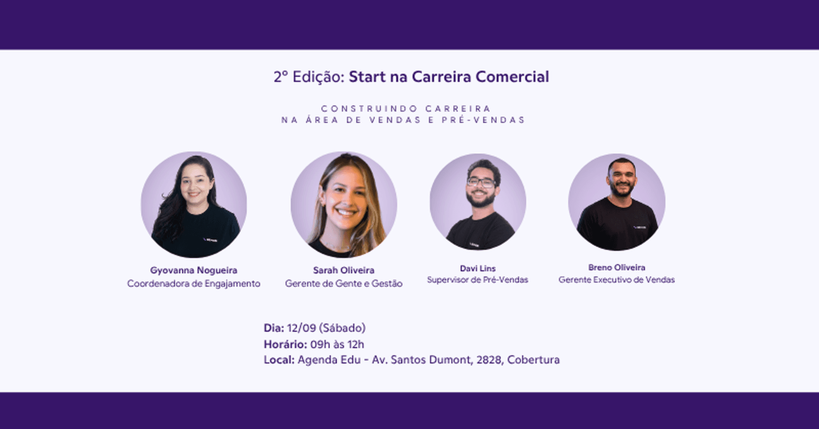 Start na Carreira Comercial - 2° Edição: Construindo Carreira na área de Vendas e Pré-vendas