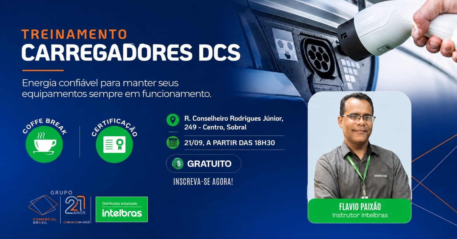 TREINAMENTO GRATUITO EM SOBRAL | CARREGADORES DCs
