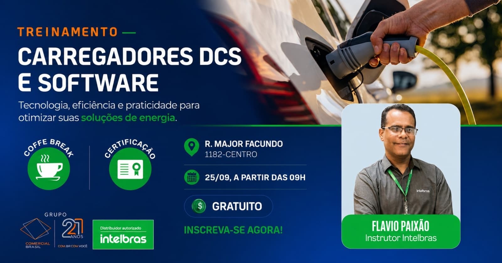 TREINAMENTO GRATUITO | CARREGADORES DCs E SOFTWARE
