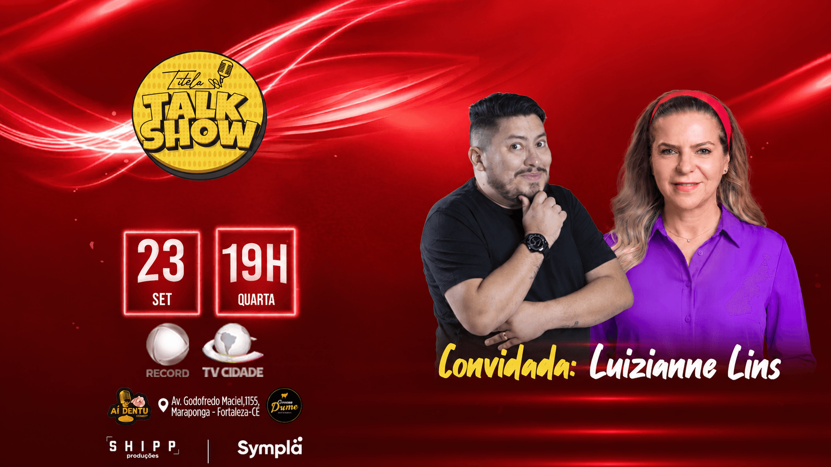 TITELA TALK SHOW - CONVIDADA LUIZIANNE LINS - 23/09 QUA 19H