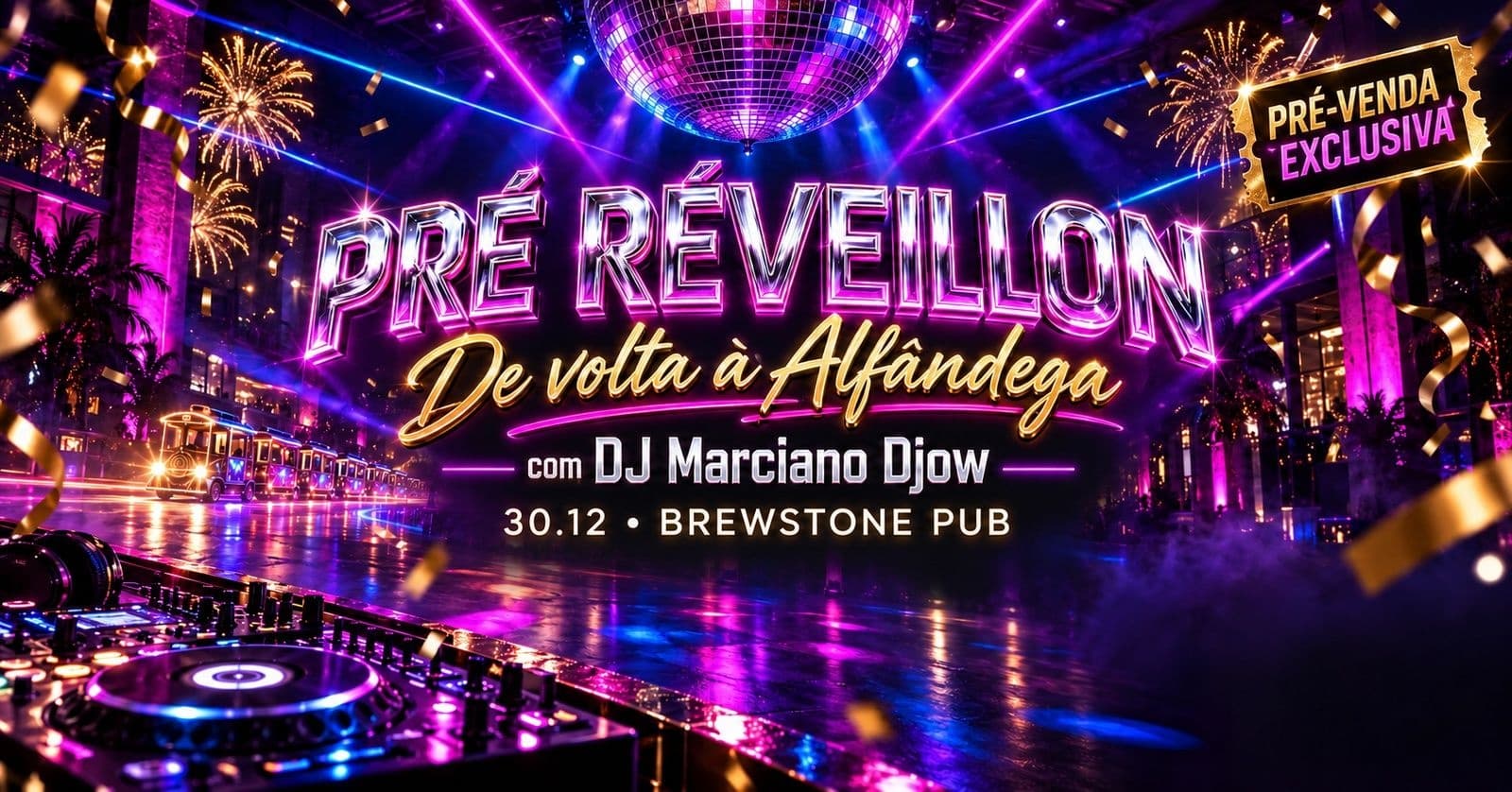 Pré venda Festa de Pré Reveillon Brewstone Pub