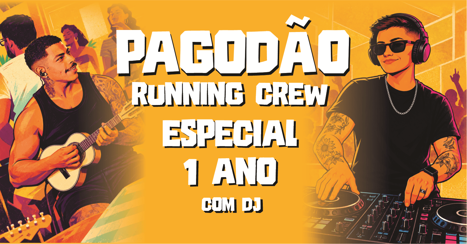 RUNNING CREW 1 ANO - PAGODE + DJ