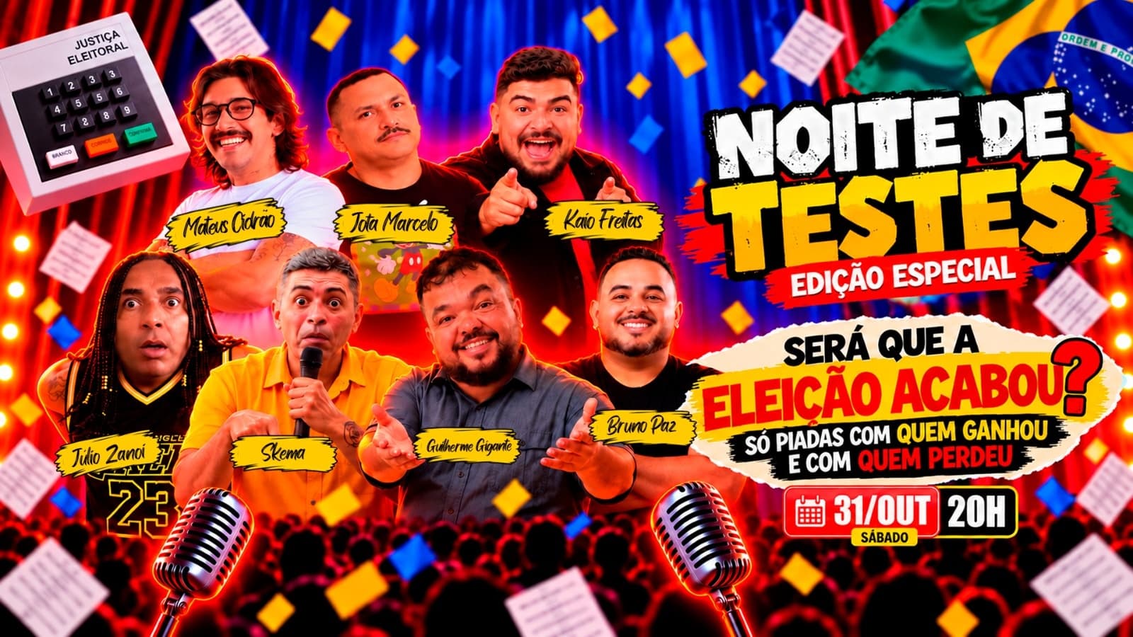 NOITE DE TESTES - EDIÇÃO ESPECIAL | 31/Out Sáb 20h